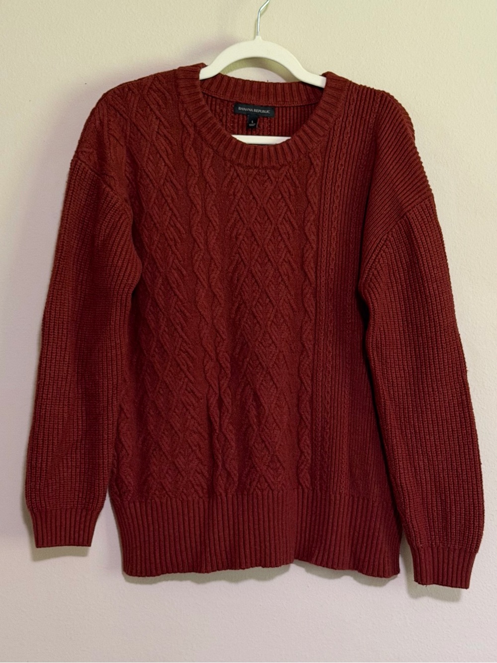 Banana Republic Cable Knit Crewneck Sweater